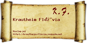 Krautheim Flávia névjegykártya